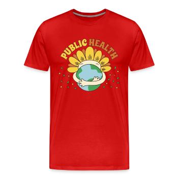 Épidémiologiste en santé publique Infirmières Agents de santé - T-shirt bio Premium Homme - rouge - Devant - Damien (186cm)