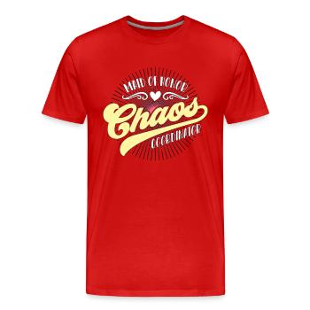 Maid Of Honor Chaos Coordinator Bachelorette Party - Men's Premium Organic T-Shirt - red - Front - Damien (186cm)