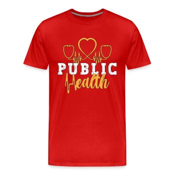 Virologue en santé publique Infirmière en soins de santé - T-shirt bio Premium Homme - rouge - Devant - Damien (186cm)