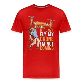Course de drones si je ne peux pas piloter mon drone quadcopter - T-shirt bio Premium Homme - rouge - Devant - Damien (186cm)