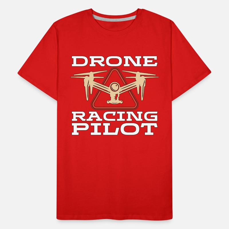 Pilote de course de drones Quadcopter Fpv Race Drone Racer T-shirt bio Premium Homme