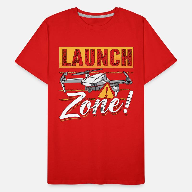 Drone Racing Zone de lancement Machine de course de drones T-shirt bio Premium Homme