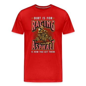 La terre battue de course hors route est pour la course hors route - T-shirt bio Premium Homme - rouge - Devant - Damien (186cm)