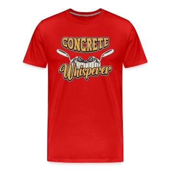Concrete Finisher Concrete Whisperer Construction - Men's Premium Organic T-Shirt - red - Front - Damien (186cm)