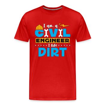 Civil Engineer I Am A Civil Engineer I Engineering - Men's Premium Organic T-Shirt - red - Front - Damien (186cm)