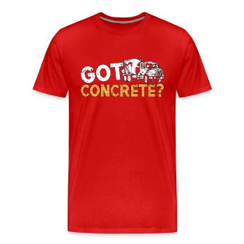 Concrete Finisher Got Concrete Construction Mason - Men's Premium Organic T-Shirt - red - Front - Damien (186cm)