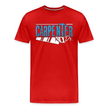 Carpenter Workshop Woodwork Woodworking Carpentry - Männer Premium Bio T-Shirt - Rot - Vorne - Damien (186cm)