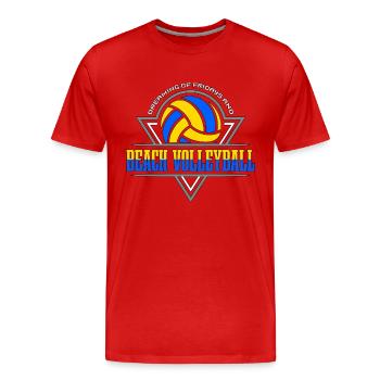 Beach Volleyball Dreaming Of Fridays And Beachball - Männer Premium Bio T-Shirt - Rot - Vorne - Damien (186cm)