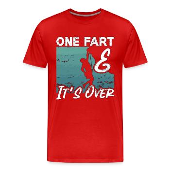 Escalade intérieure Un pet et c’est fini le bloc - T-shirt bio Premium Homme - rouge - Devant - Damien (186cm)