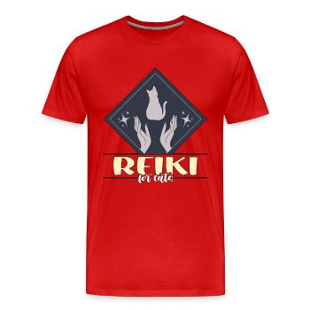 Reiki For Cats Energy Healing Reiki Treatment - Men's Premium Organic T-Shirt - red - Front - Damien (186cm)
