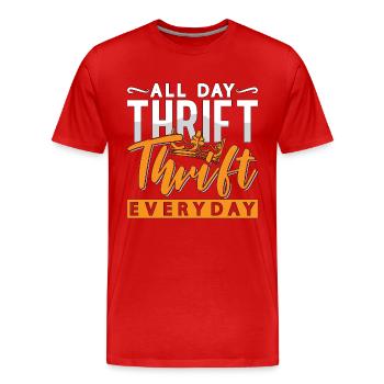 Shopping d’occasion toute la journée Marché aux puces d’occasion - T-shirt bio Premium Homme - rouge - Devant - Damien (186cm)