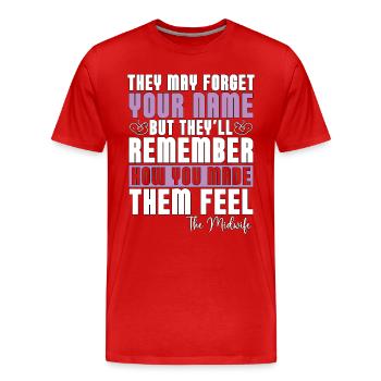 Sage-femme Ils peuvent oublier votre nom Doula Sages-femmes - T-shirt bio Premium Homme - rouge - Devant - Damien (186cm)