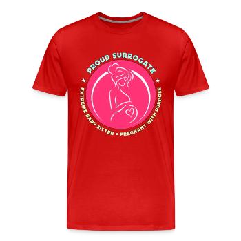 Surrogacy Proud Surrogate Extreme IVF Pregnancy - Männer Premium Bio T-Shirt - Rot - Vorne - Damien (186cm)