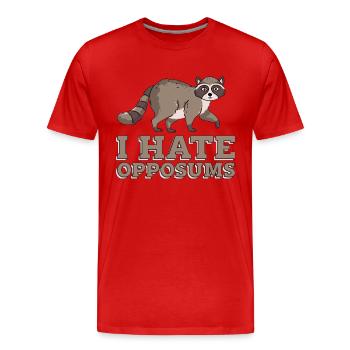 Raccoon Hunting I Hate Opposums Southern Hunting - Männer Premium Bio T-Shirt - Rot - Vorne - Damien (186cm)