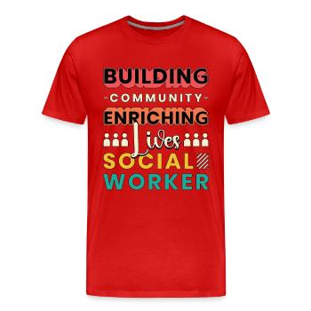 Social Service Building Community Enriching Aide - Männer Premium Bio T-Shirt - Rot - Vorne - Damien (186cm)