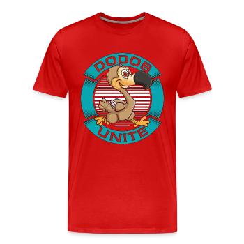 Dodo Bird Dodos Unite Flightless Extinct Birds - Men's Premium Organic T-Shirt - red - Front - Damien (186cm)