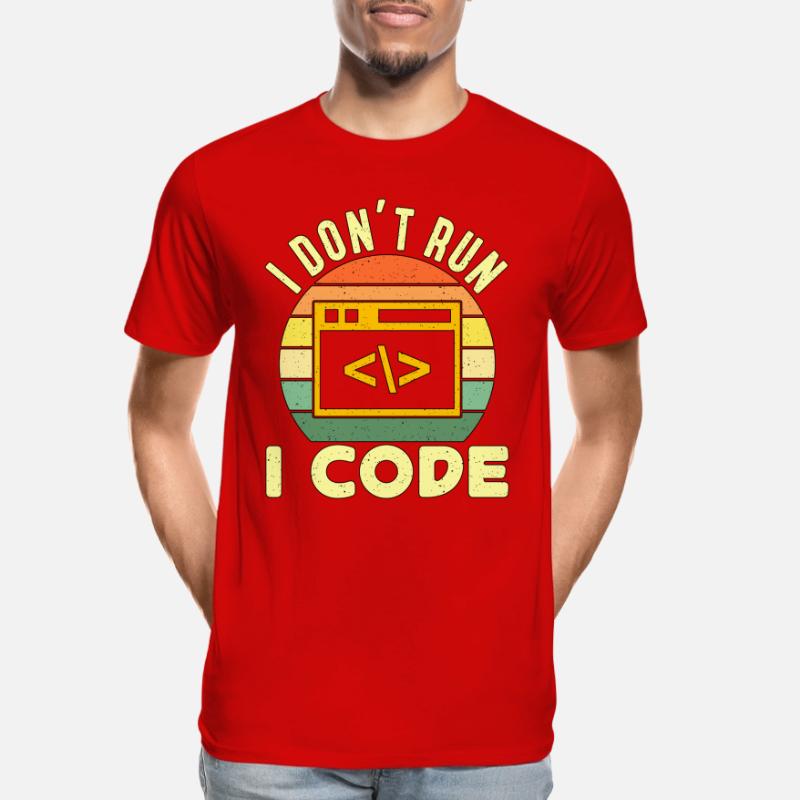 Network Engineer I Don't Run I Code Programmer Männer Premium Bio T-Shirt
