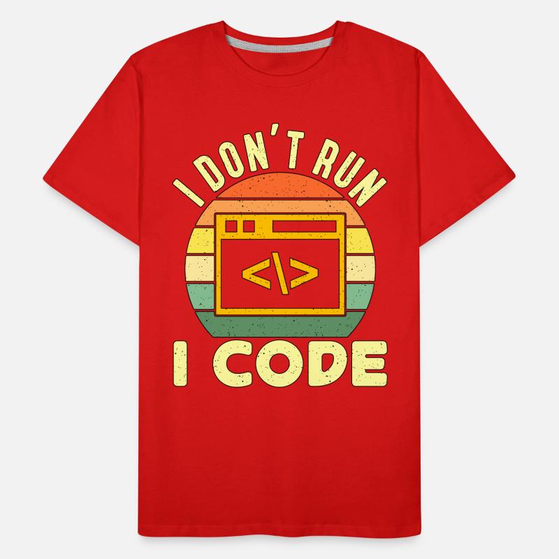 Network Engineer I Don't Run I Code Programmer Männer Premium Bio T-Shirt
