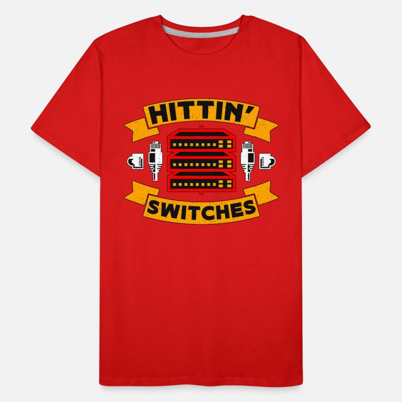 Network Engineer Hittin Switches Computer Science Men's Premium Organic T-Shirt