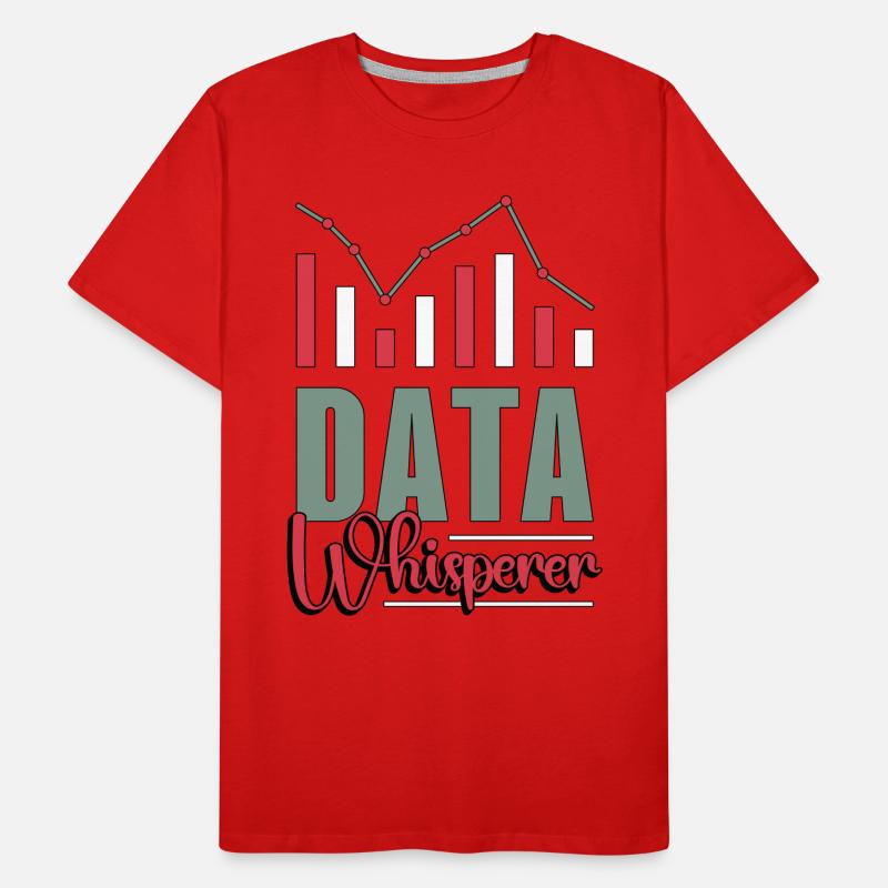 Data Analyst Data Whisperer Computer Science Coder Männer Premium Bio T-Shirt