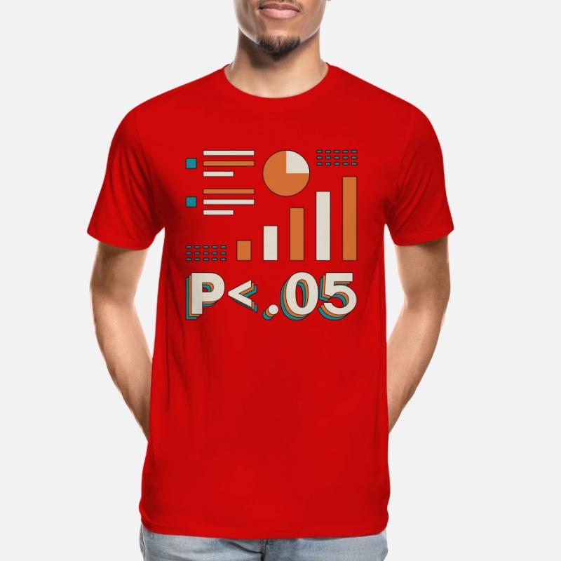 Data Analyst P < .05 Computer Science Programming Männer Premium Bio T-Shirt