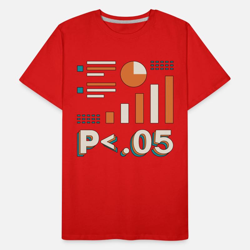 Data Analyst P < .05 Computer Science Programming Männer Premium Bio T-Shirt