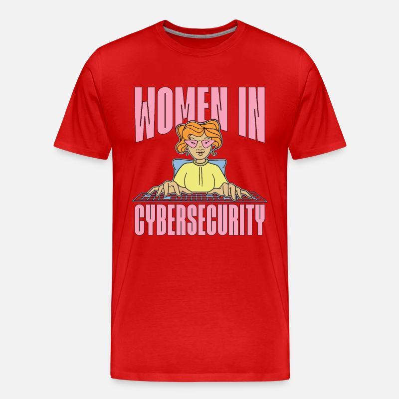 Cybersecurity Women In Cybersecurity Programming - Männer Premium Bio T-Shirt - Rot
