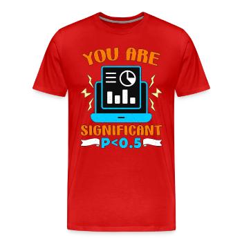 Data Analyst You Are Significant P < 0.5 Analyst - Männer Premium Bio T-Shirt - Rot - Vorne - Damien (186cm)