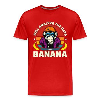 L’analyste de données analysera le codeur de l’analyste de données - T-shirt bio Premium Homme - rouge - Devant - Damien (186cm)