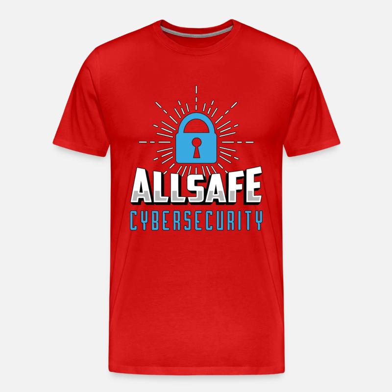 Cybersecurity Allsafe Cybersecurity Programmer - Männer Premium Bio T-Shirt - Rot