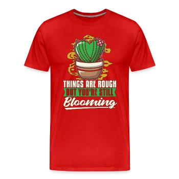 Les choses succulentes sont rudes mais vous êtes un amoureux des plantes - T-shirt bio Premium Homme - rouge - Devant - Damien (186cm)