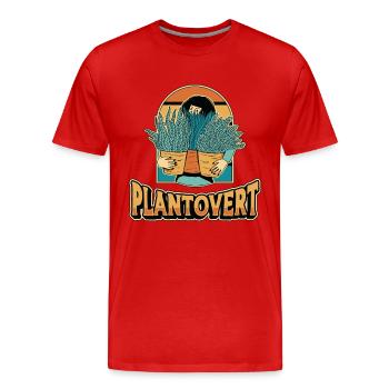 Houseplants Plantovert Indoor Plants Flower Pot - Men's Premium Organic T-Shirt - red - Front - Damien (186cm)