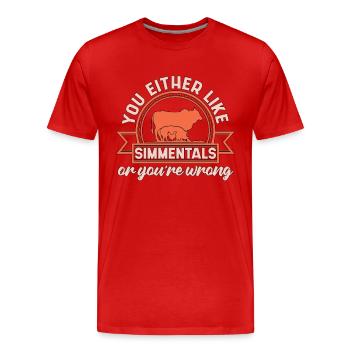 Éleveur de bétail Vous aimez soit Éleveur de bétail - T-shirt bio Premium Homme - rouge - Devant - Damien (186cm)