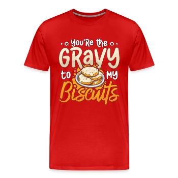 Biscuits Et Sauce Vous Êtes La Sauce Nourriture Du Sud - T-shirt bio Premium Homme - rouge - Devant - Damien (186cm)