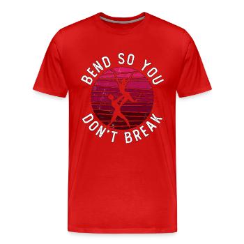 Dance Moves Bend So You Don't Break Breakdancing - Men's Premium Organic T-Shirt - red - Front - Damien (186cm)