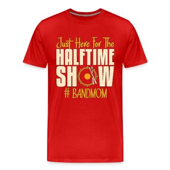 Drumline Juste là pour le spectacle de la mi-temps Batteur - T-shirt bio Premium Homme - rouge - Devant - Damien (186cm)