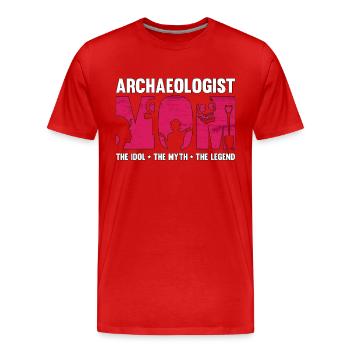 Archéologue Maman L’idole Le mythe Paléontologie - T-shirt bio Premium Homme - rouge - Devant - Damien (186cm)
