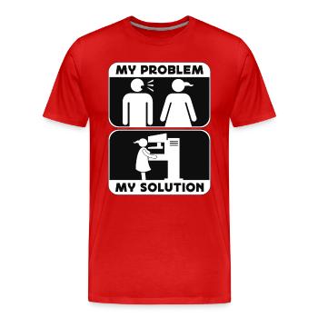 Radiologist My Problem My Pictogram Mom Dad Xray - Men's Premium Organic T-Shirt - red - Front - Damien (186cm)
