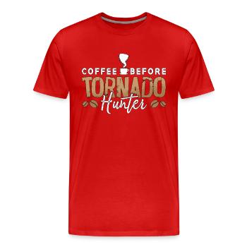 Tornado Hunter Coffee Storm Hunter Coffee Lover - Männer Premium Bio T-Shirt - Rot - Vorne - Damien (186cm)
