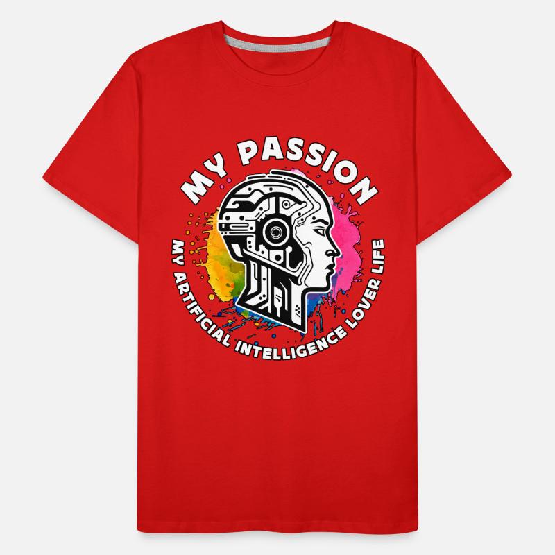 Artificial Intelligence My Passion My Programmer Männer Premium Bio T-Shirt