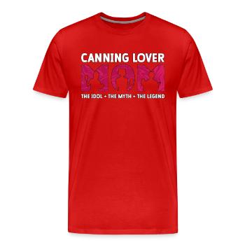 Amant de la mise en conserve maman l’idole le mythe saison de la mise en conserve - T-shirt bio Premium Homme - rouge - Devant - Damien (186cm)