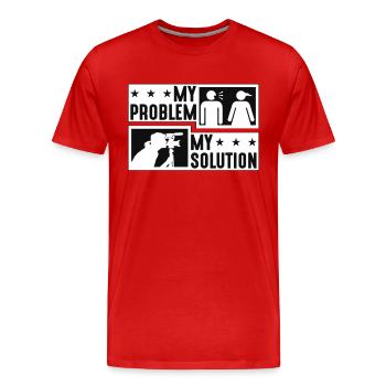 Filmmaker My Problem My Pictogram Mom Filmmaking - Men's Premium Organic T-Shirt - red - Front - Damien (186cm)