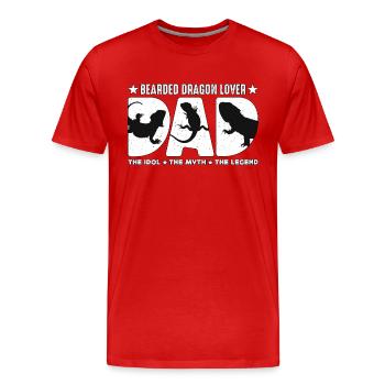 Bearded Dragon Lover Dad The Idol Reptile Owner - Männer Premium Bio T-Shirt - Rot - Vorne - Damien (186cm)