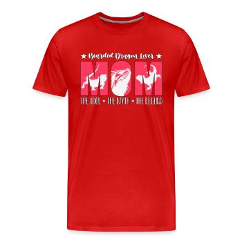 Bearded Dragon Lover Mom The Idol Herpetologist - Männer Premium Bio T-Shirt - Rot - Vorne - Damien (186cm)