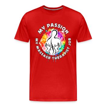 Massage Therapist My Passion My Massage Therapy - Männer Premium Bio T-Shirt - Rot - Vorne - Damien (186cm)
