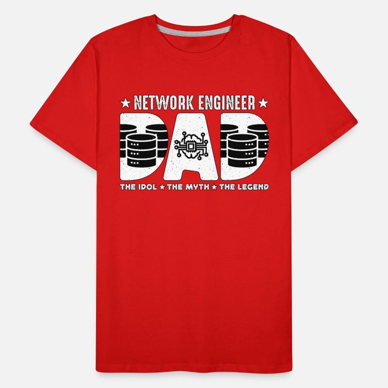 Network Engineer Dad The Idol Network Engineering Men's Premium Organic T-Shirt