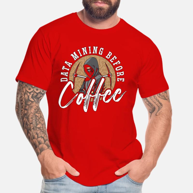 Data Mining Before Coffee Programmer Coffee Lover Men's Premium Organic T-Shirt