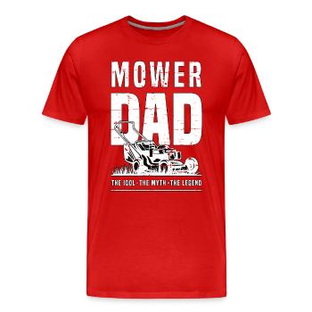 Tondeuse Papa L’Idole Le Mythe La Légende Garde forestier - T-shirt bio Premium Homme - rouge - Devant - Damien (186cm)