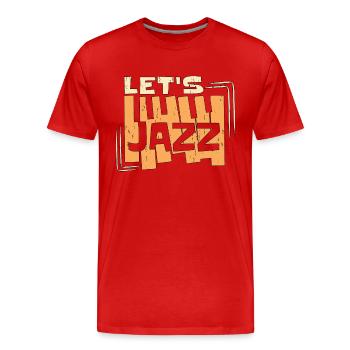 Musique Jazz Laissez-vous séduire par le saxophoniste jazz - T-shirt bio Premium Homme - rouge - Devant - Damien (186cm)