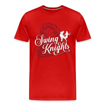 Swing Dance Swing Knights Lindy Hop Swing Dancer - Männer Premium Bio T-Shirt - Rot - Vorne - Damien (186cm)